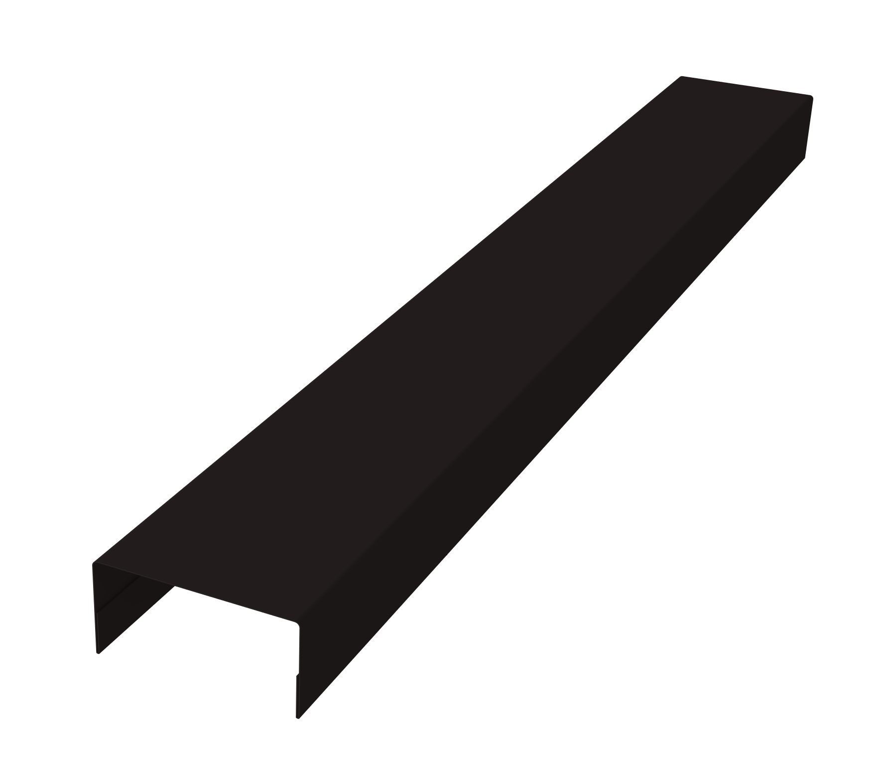 Крышка забора для горизонтального монтажа штакетника 0,45 Drap-double TX RAL 9005 черный (2м)