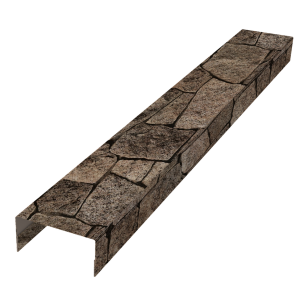 Крышка забора для горизонтального монтажа штакетника 0,45 Print Elite King Stone TwinColor (2м)