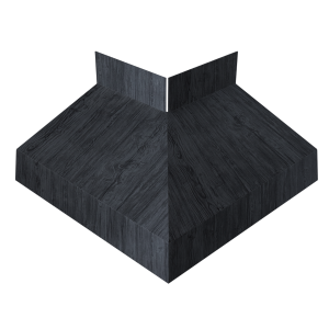 Угол отлива внешний 50 0,45 Print Premium с пленкой Grey Wood TwinColor