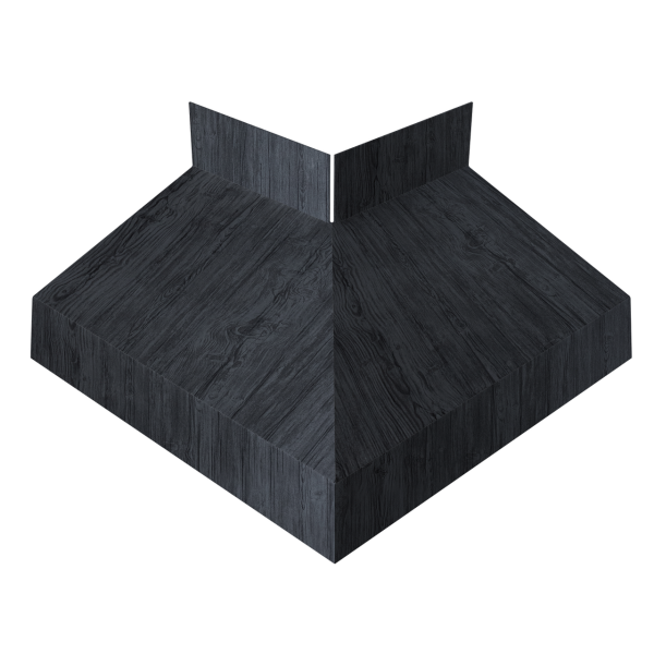 Угол отлива внешний 50 0,45 Print Premium с пленкой Grey Wood TwinColor