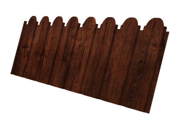 Профнастил C10B фигурный 0,45 Print Elite Cherry Wood TwinColor