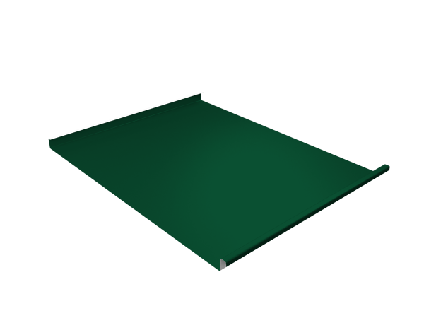 Фальц двойной стоячий Grand Line 0,5 Satin Matt TX с пленкой на замках RAL 6005 зеленый мох