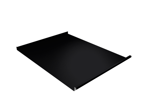 Фальц двойной стоячий Grand Line 0,5 Satin Matt TX с пленкой на замках RAL 9005 черный