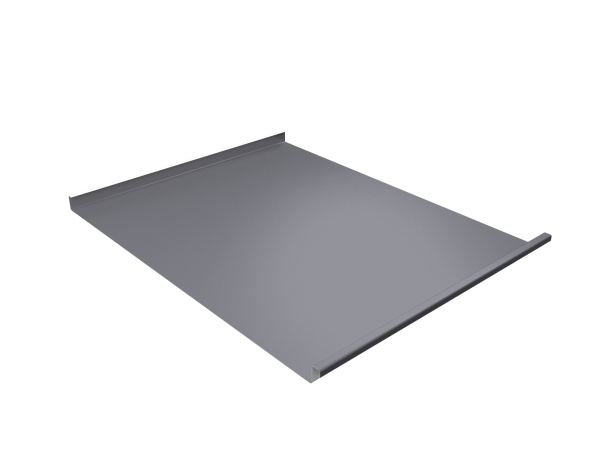 Фальц двойной стоячий Grand Line 0,5 Satin с пленкой на замках RAL 7004 сигнальный серый