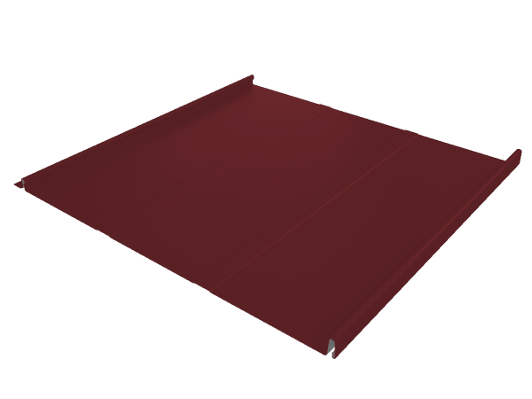 Фальц двойной стоячий Line Grand Line 0,5 Satin Matt с пленкой на замках RAL 3005 красное вино