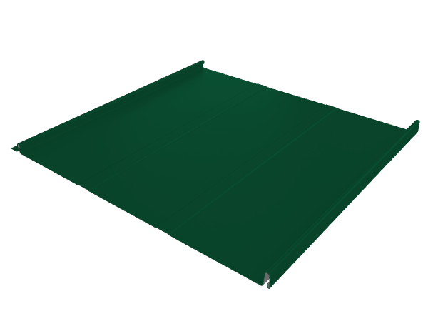 Фальц двойной стоячий Line Grand Line 0,5 Satin Matt TX с пленкой на замках RAL 6005 зеленый мох