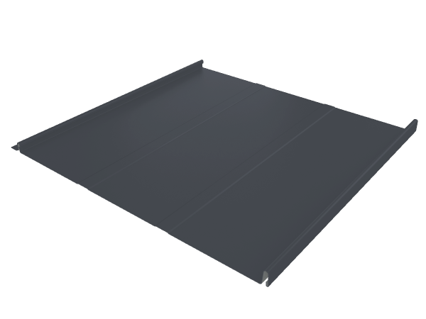 Фальц двойной стоячий Line Grand Line 0,5 Satin Matt TX с пленкой на замках RAL 7024 мокрый асфальт