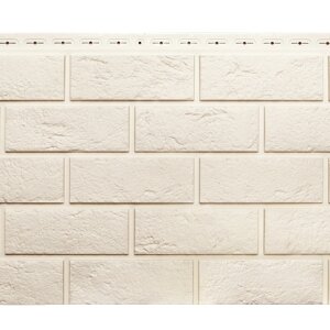 Фасадная панель Grand Line Состаренный кирпич Classic молочный