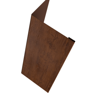 Нащельник (для калиток и ворот) 25х35 жалюзи Milan, Tokyo, Palermo 0,45 Print Premium Golden Wood Fresh TwinColor (L1,68)