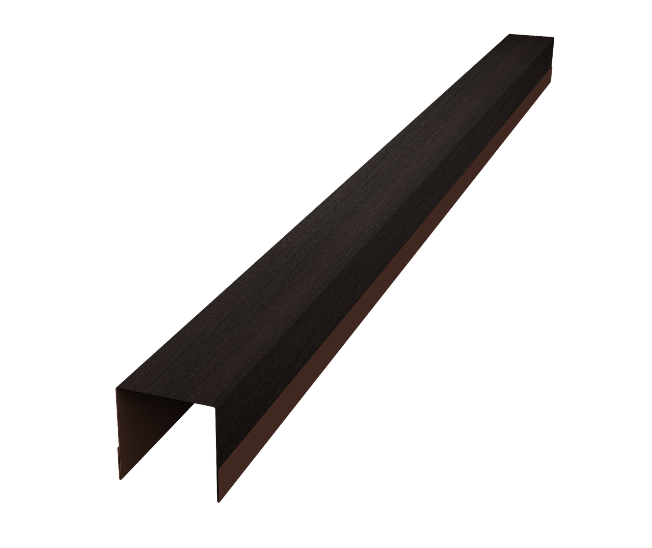 Планка вертикальная обратная для горизонтального монтажа штакетника 0,45 Print Elite Coffee Wood TwinColor (2м)