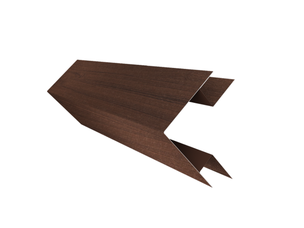 Угол внешний сложный 75х75 0,45 Print Elite Choco Wood TwinColor (2м)