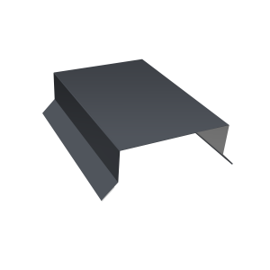 Парапетная крышка прямая 125мм 0,4 PE с пленкой RAL 7024 мокрый асфальт (2,5м)