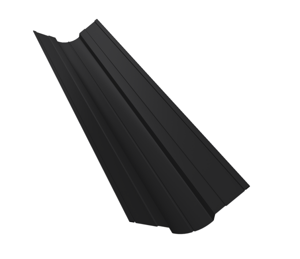 Планка ендовы верхней фигурной 70x70 0,5 Velur X RAL 9005 черный (2м)