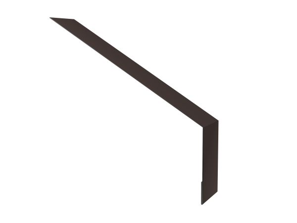 Планка карнизная для мягкой кровли 135х500,5 Satin Matt RR 32 темно-коричневый (3м)