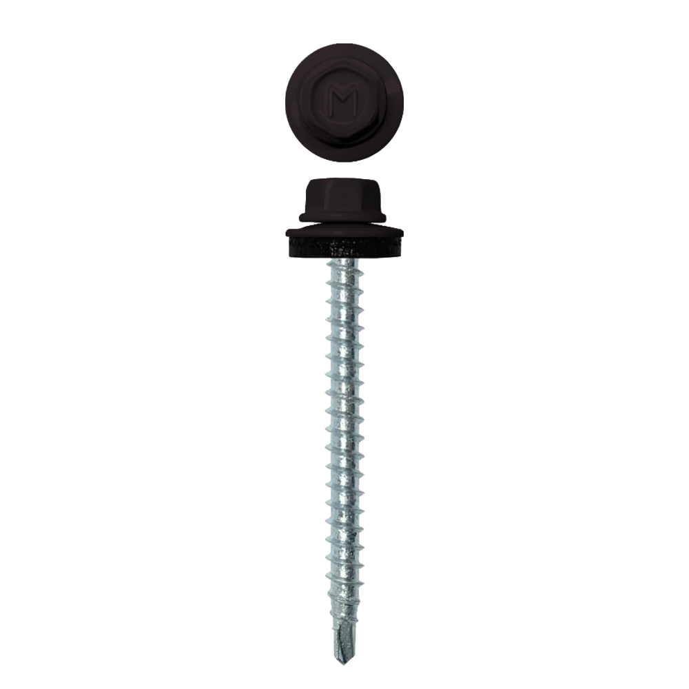 Саморез кровельный Daxmer 4,8х50 (150шт) сверло №1 RAL 9005