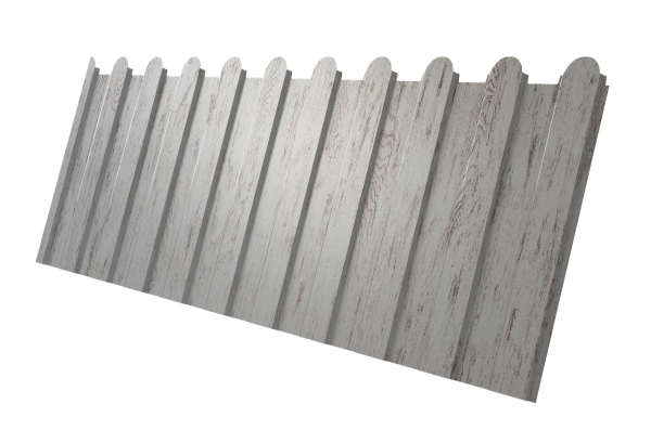 Профнастил С8A v01 фигурный 0,45 Print Elite Snow Wood TwinColor