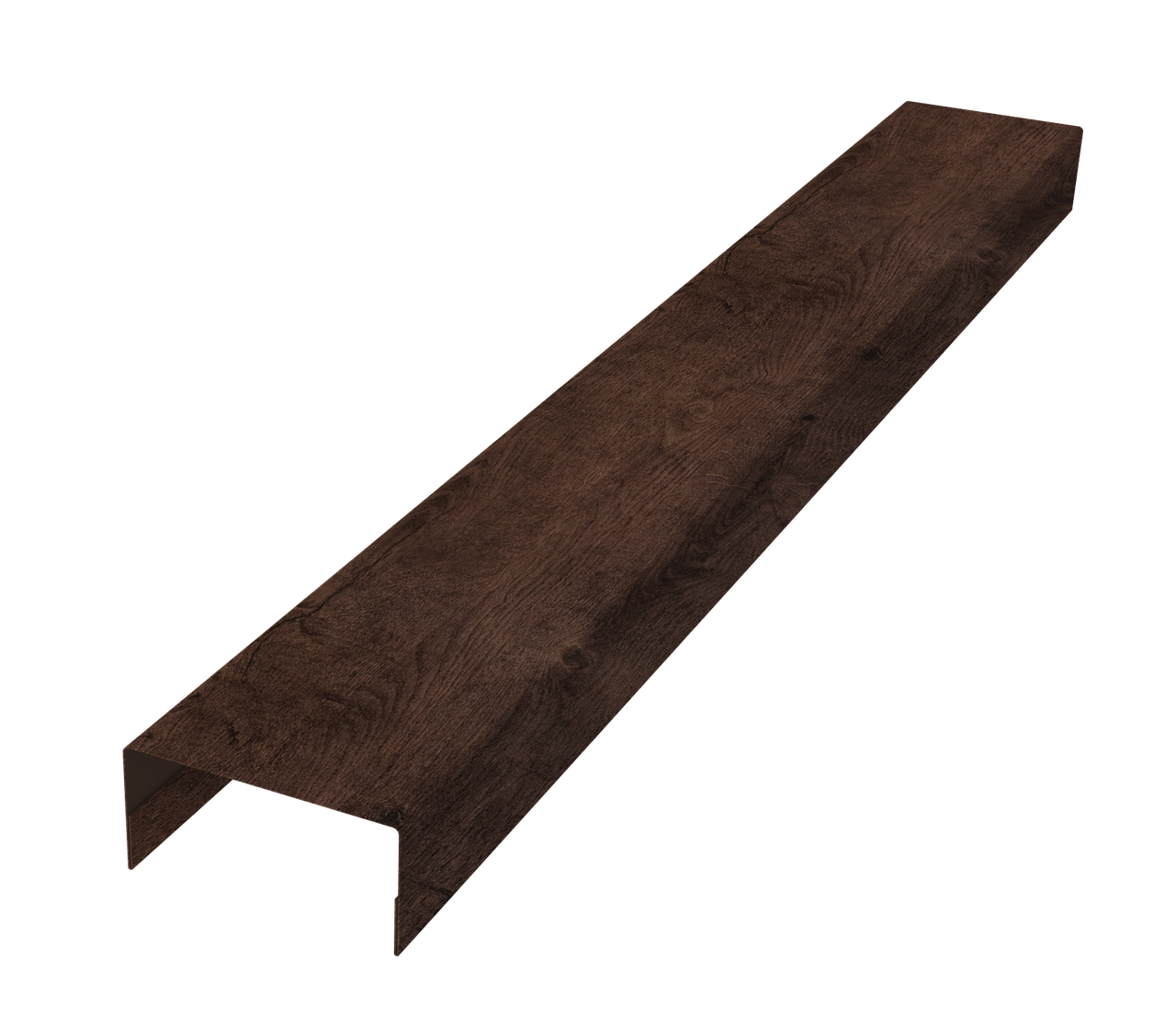 Крышка забора для горизонтального монтажа штакетника 0,45 Print Elite Antique Wood TwinColor (3м)