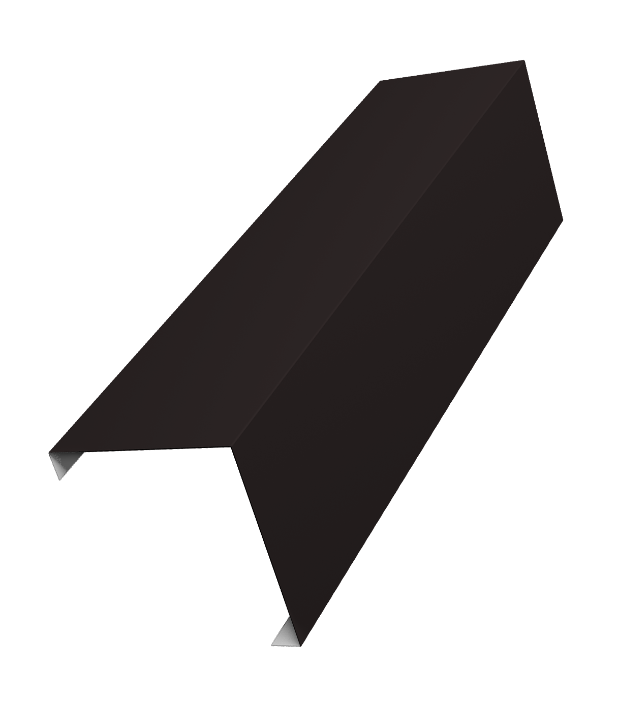 Декоративная накладка на столб универсальная угловая 60х60 для забора жалюзи 0,5 PurPro Matt 275 RAL 9005 черный (2м)