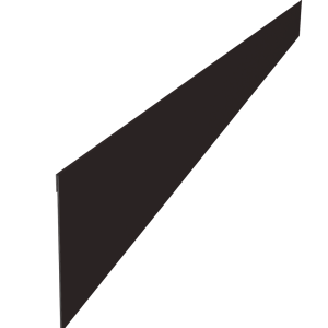 Ламель забора жалюзи Palermo стартовая/финишная для калиток и ворот 0,5 Satin Matt RAL 9005 черный