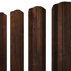 Штакетник М-образный А фигурный 0,45 Print-Double Premium Cherry Wood Dark F