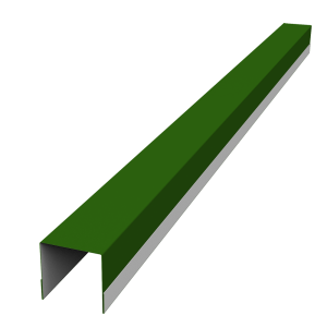 Планка вертикальная обратная для забора жалюзи Palermo 0,45 PE RAL 6002 лиственно-зеленый (2,5м)