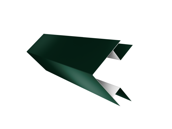 Угол внешний сложный 75х75 0,5 Satin с пленкой RAL 6005 зеленый мох (2м)