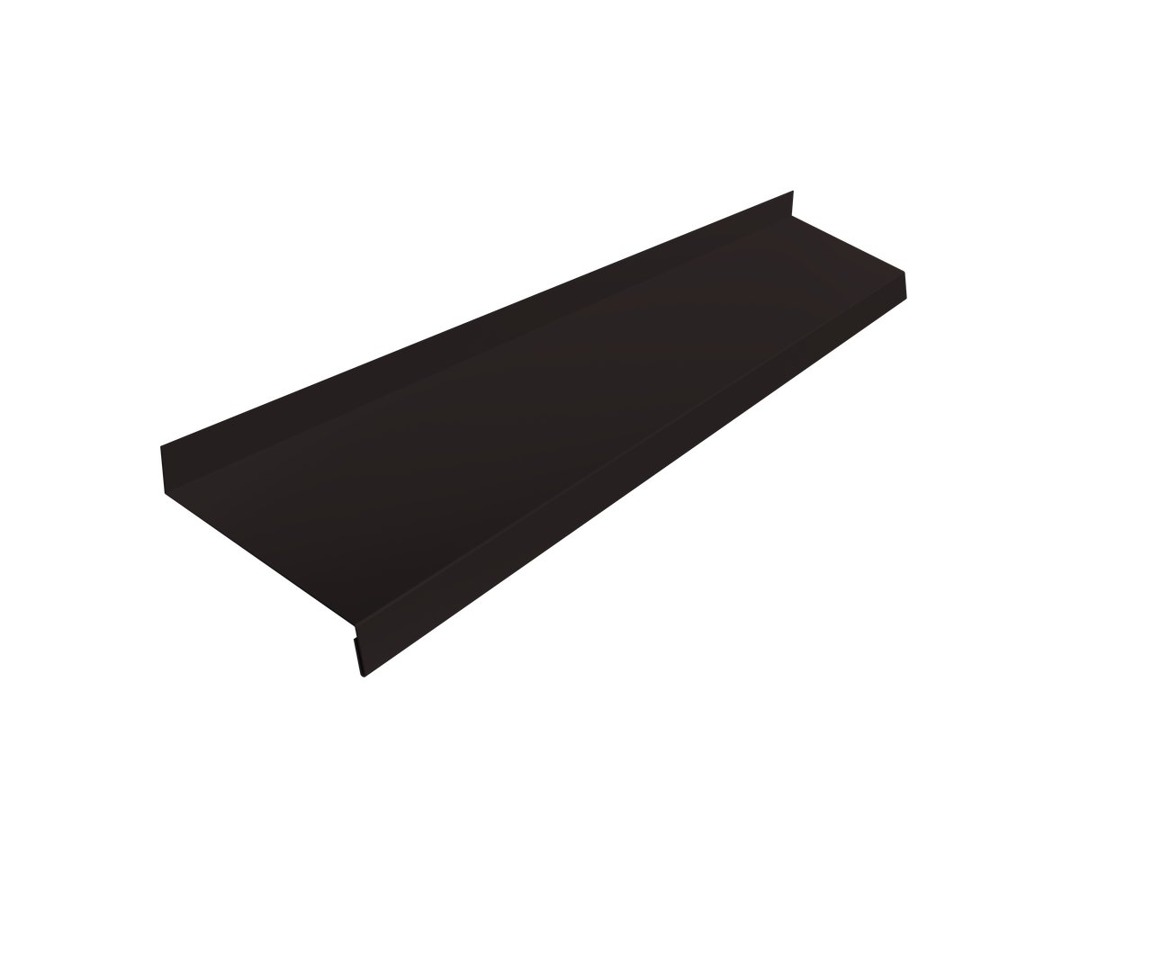 Отлив простой 100 0,45 Drap-double TX RAL 9005 черный (3м)