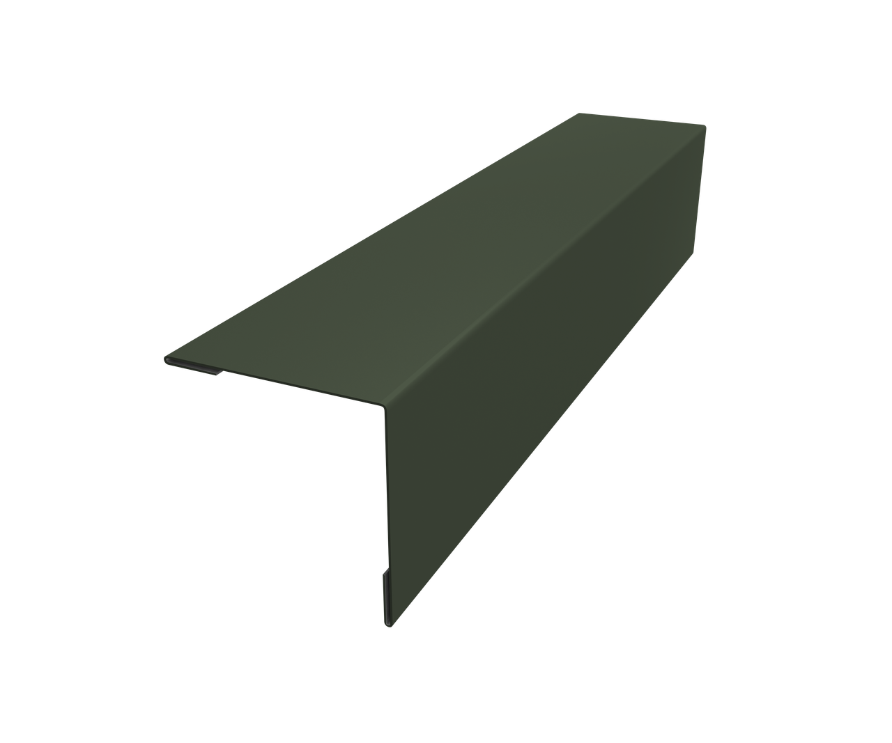 Планка завершающая 50х50 жалюзи Milan 0,5 Satin Matt TX RAL 6020 хромовая зелень (2,5м)