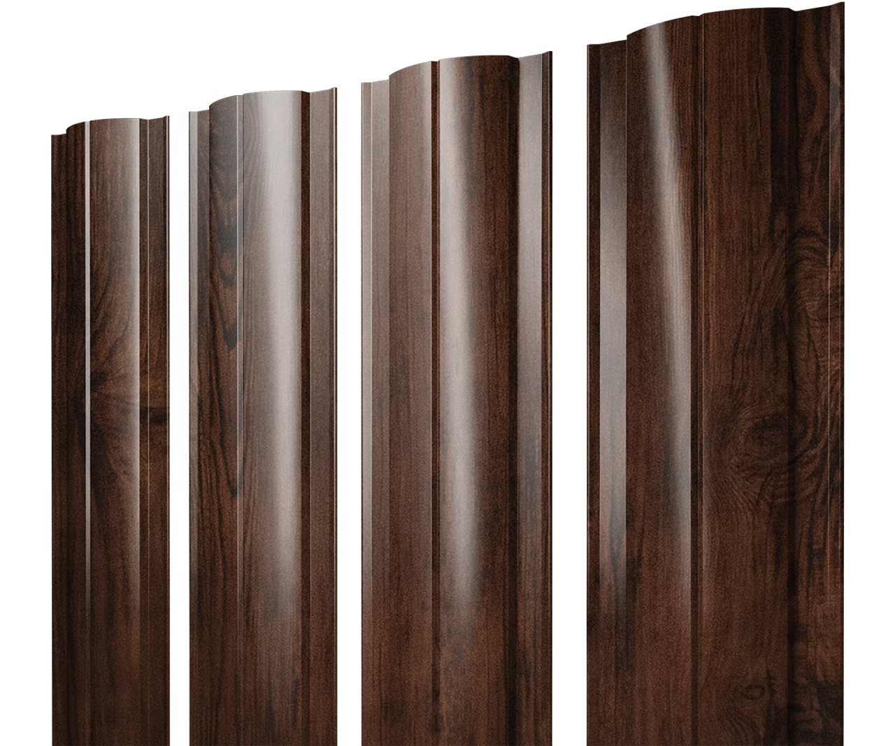 Штакетник Круглый с прямым резом 0,45 Print Elite Cherry Wood TwinColor