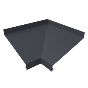 Угол отлива внутренний 100 0,5 Satin Matt TX с пленкой RAL 7024 мокрый асфальт