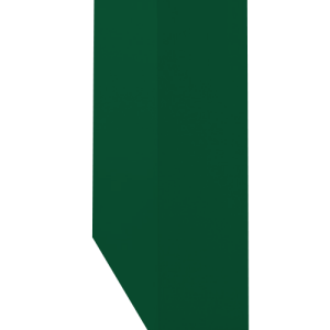 Кожух скатный д890/ш380/в1-970/в2-780 0,45 PE с пленкой RAL 6005 зеленый мох