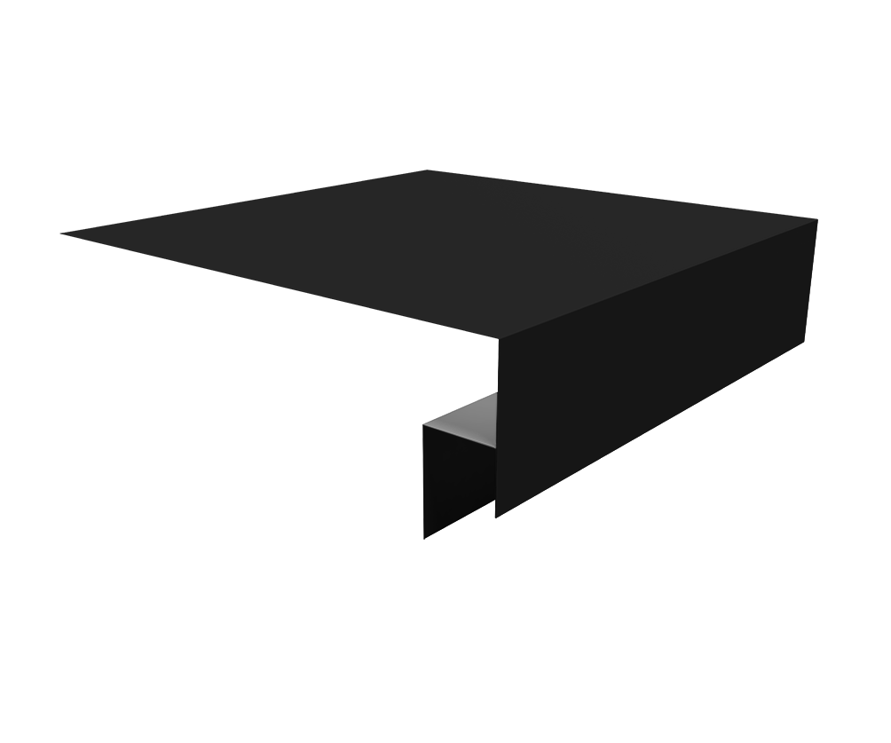 Планка околооконная сложная Экобрус Grand Line 250х50х25 0,5 Satin с пленкой RAL 9005 черный (3м)