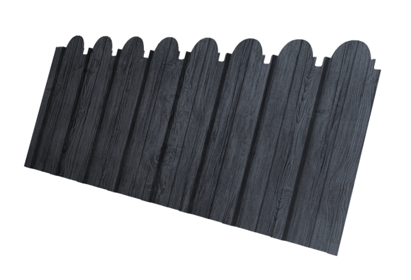 Профнастил C10A фигурный 0,45 Print Premium Grey Wood TwinColor