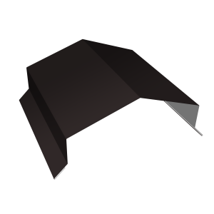 Парапетная крышка угольная 150мм 0,5 Satin с пленкой RAL 9005 черный (3м)