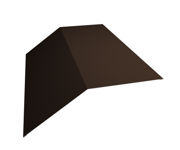Планка конька плоского 190х190 0,5 Velur X RAL 8017 шоколад (3м)
