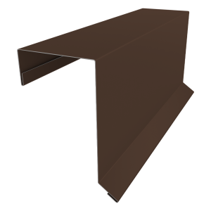 Планка торцевая кровельная фальц 65х97 0,5 Atlas X с пленкой RAL 8017 шоколад (2м)