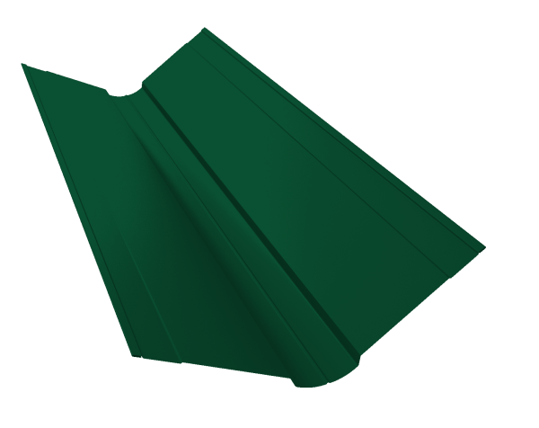 Планка ендовы верхней фигурной 150x150 0,4 PE с пленкой RAL 6005 зеленый мох (3м)