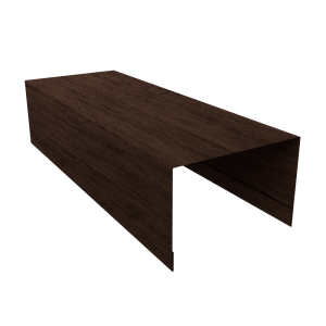 Крышка для забора из сайдинга (Квадро брус, Вертикаль) 0,45 Print-Double Premium Antique Wood (3м)