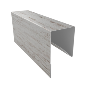 Планка П-образная заборная 17 0,45 Print Elite Snow Wood TwinColor (3м)
