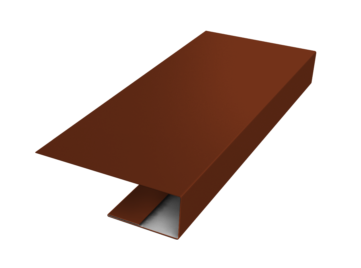 J-Профиль 12мм 0,45 PE с пленкой RAL 3009 оксидно-красный (3м)