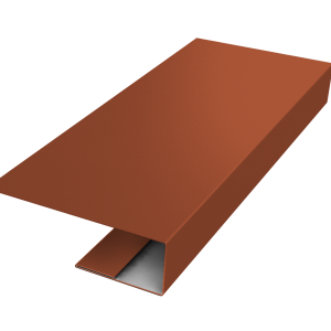 J-Профиль 12мм 0,45 PE с пленкой RAL 8004 терракота (2м)