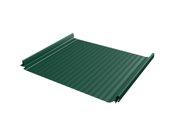 Кликфальц Pro Gofr Grand Line 0,45 Drap ST с пленкой на замках RAL 6005 зеленый мох