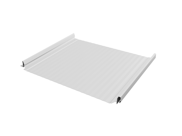 Кликфальц Pro Gofr Grand Line 0,5 Satin с пленкой на замках RAL 9003 сигнальный белый