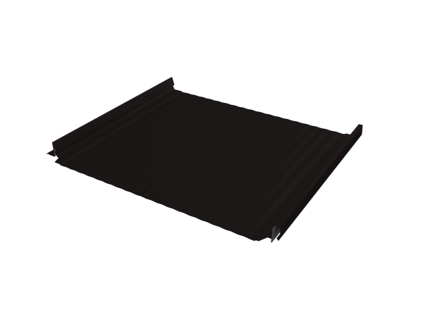 Кликфальц Pro Gofr Grand Line 0,5 Satin с пленкой на замках RAL 9005 черный