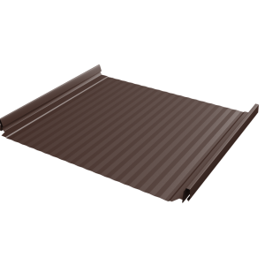 Кликфальц Pro Gofr Grand Line 0,5 Velur X с пленкой на замках RAL 8017 шоколад