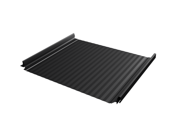 Кликфальц Pro Gofr Grand Line 0,5 Velur X с пленкой на замках RAL 9005 черный