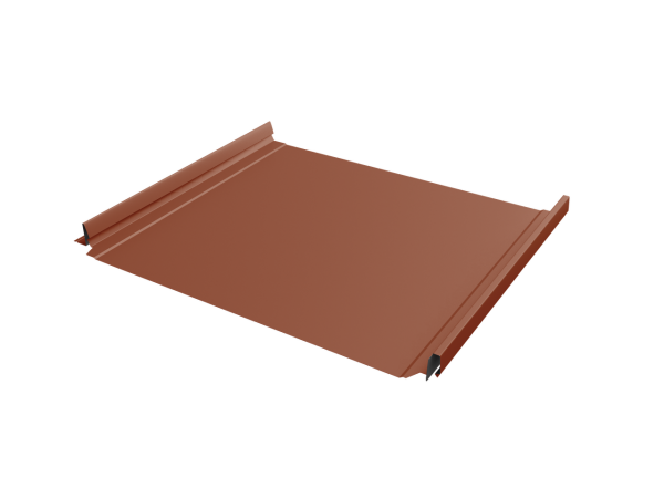 Кликфальц Pro Grand Line 0,5 Satin Matt с пленкой на замках RAL 8004 терракота