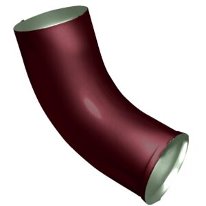 Колено стока GL PE 90 мм RAL 3005 красное вино