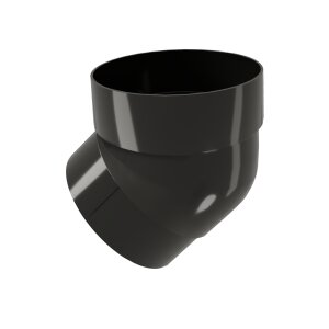 Колено трубы 45 град. ПВХ GL черное (RAL 9005)