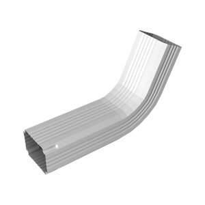 Колено трубы гофрированное Vortex Lite 76х102мм PE RAL 9003 сигнальный белый